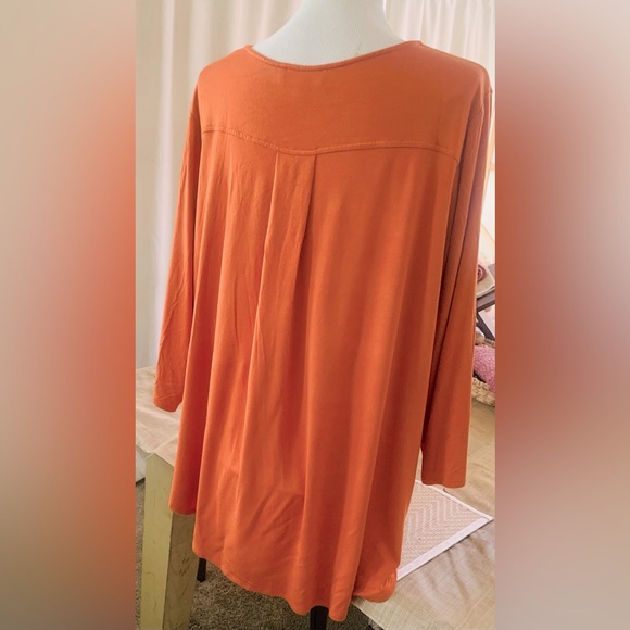 Philosophy Orange Women's Tunic Top 3/4 sleeves… sz 3X 🎃 - Picture 2 of 4